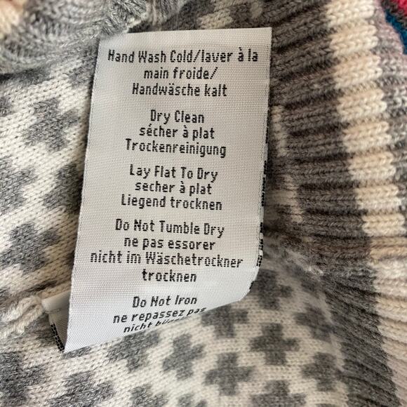 NEVE 1/4 Zip M Sweater Cozy Colorful Merino Wool Blend Pullover Nordic Ski - Picture 12 of 14